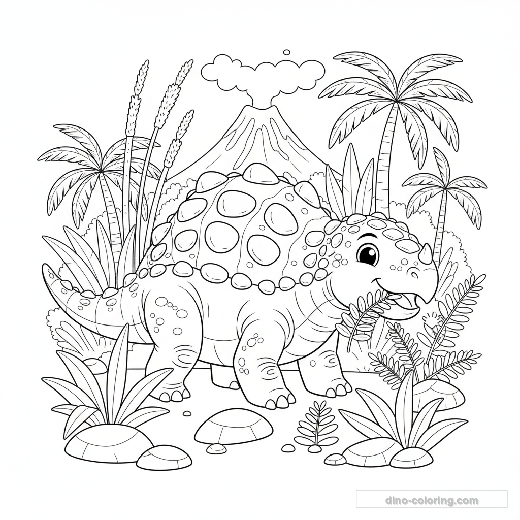 Coloriage Euoplocephalus #4