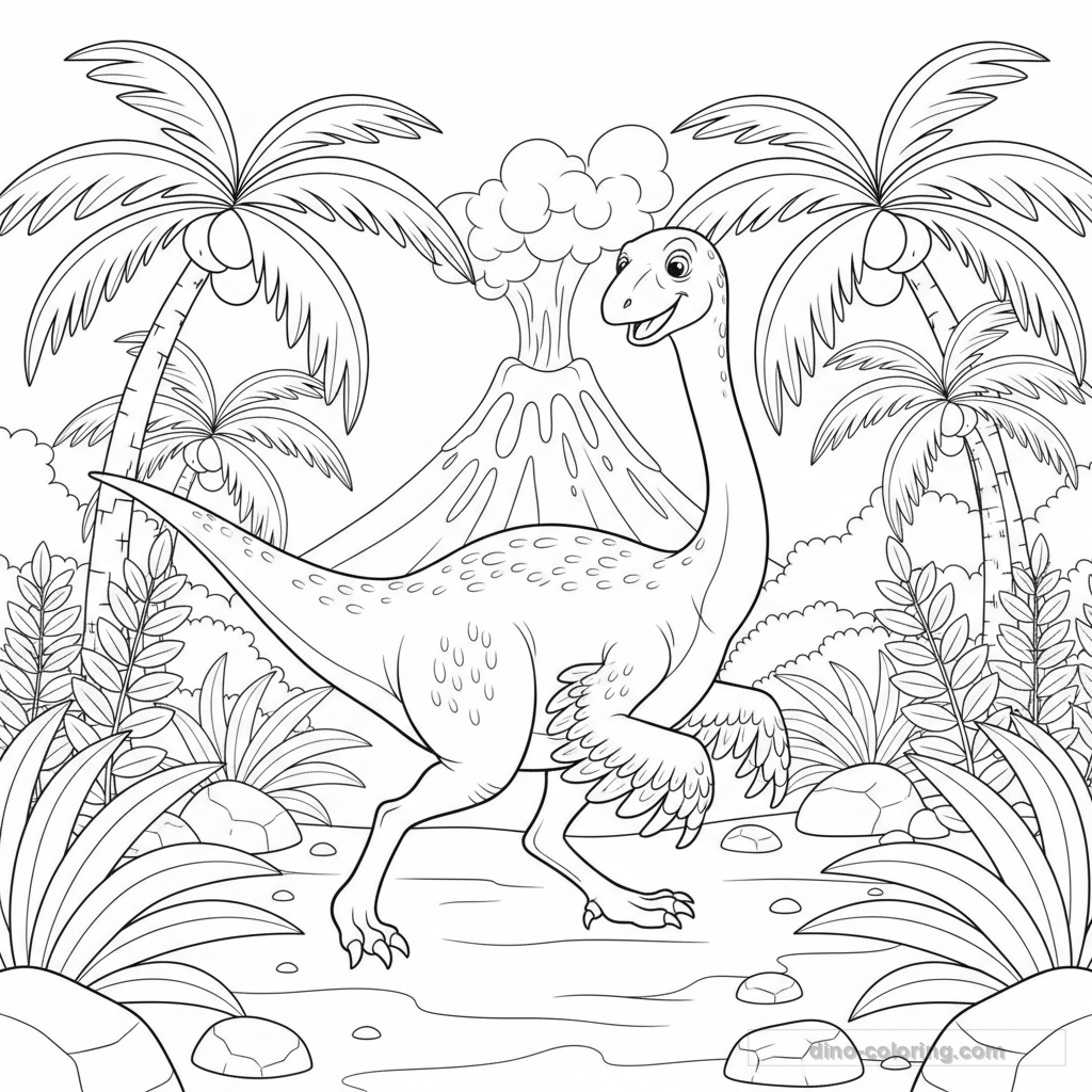 Coloriage Gallimimus #2