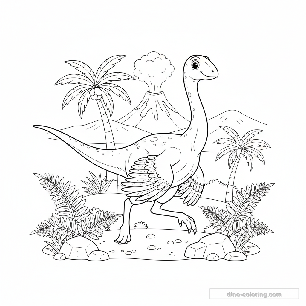 Coloriage Gallimimus #5