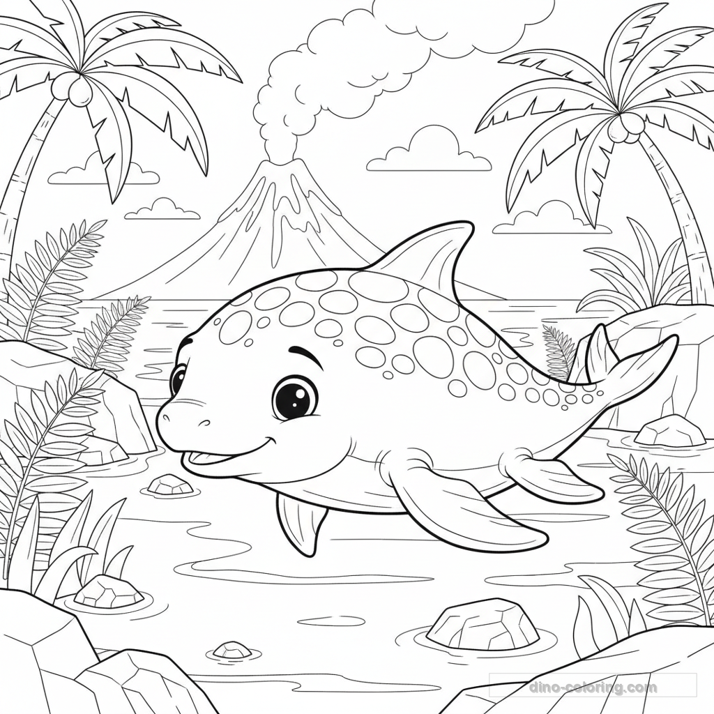 Ichthyosaurus Ausmalbild #3