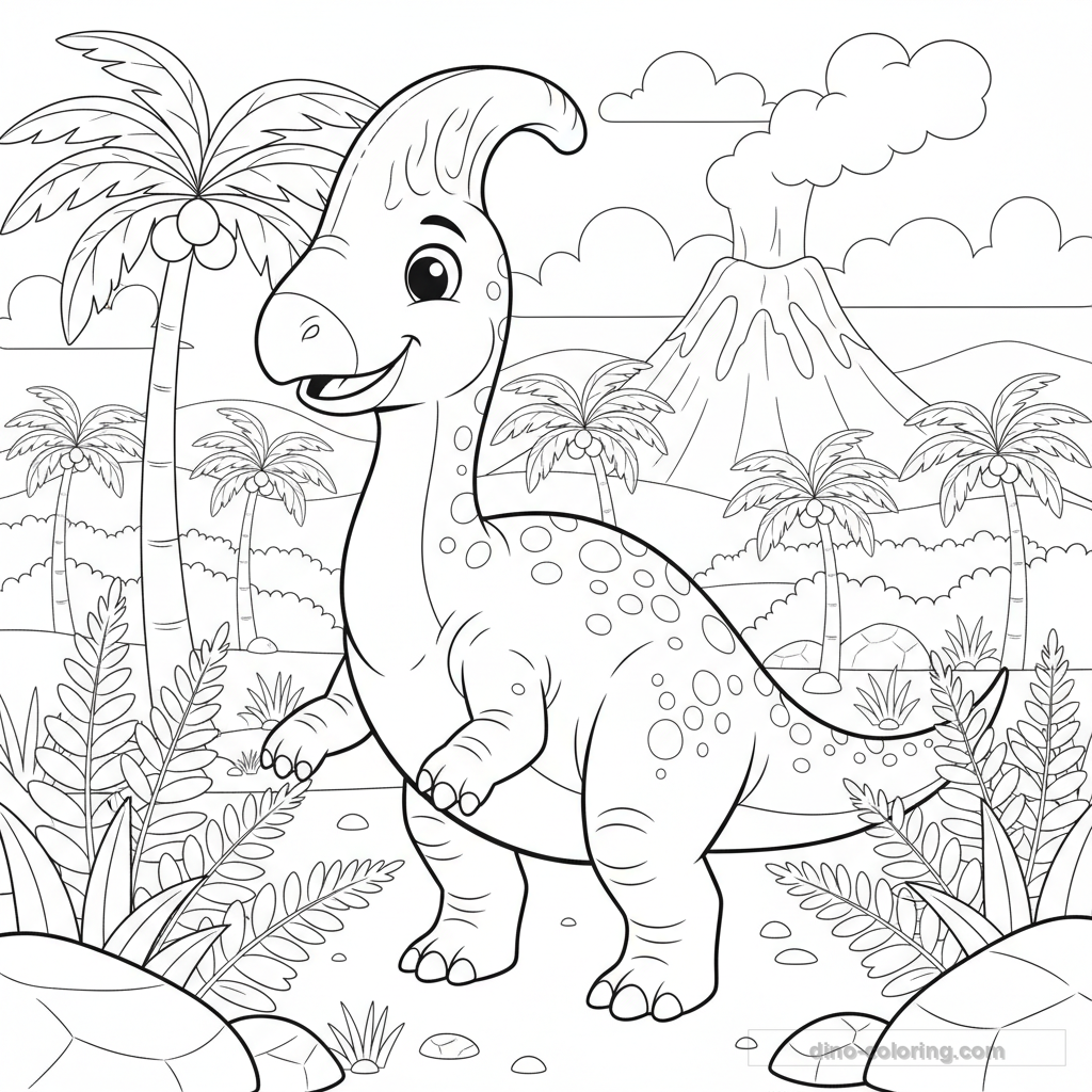 Coloriage Lambeosaurus #5