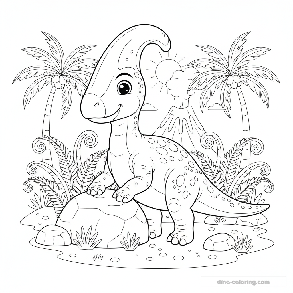 Lambeosaurus Ausmalbild #2