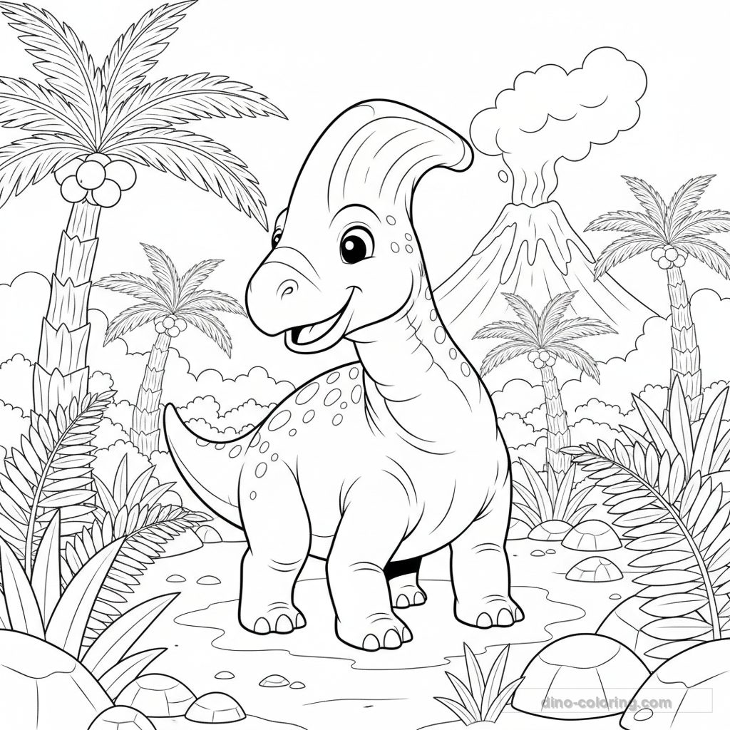 Lambeosaurus Ausmalbild #4