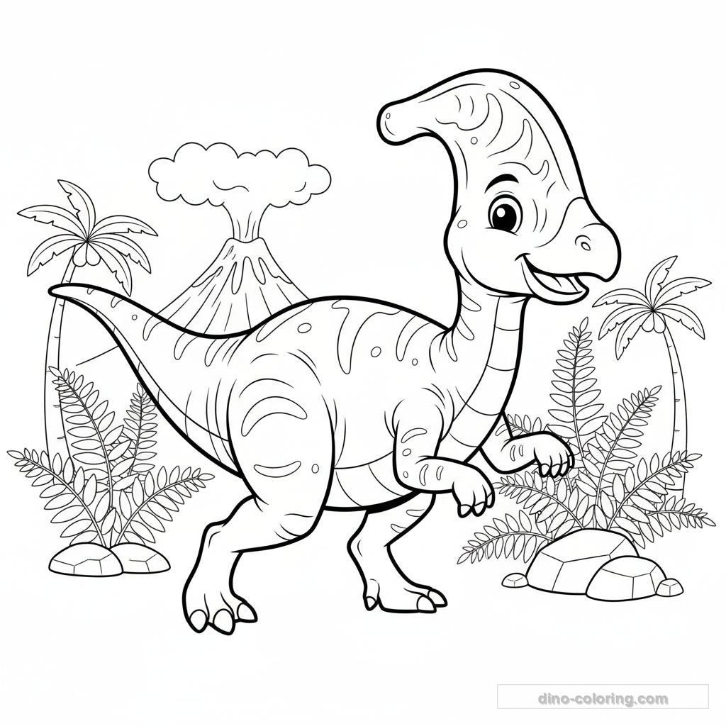 Lambeosaurus Coloring Page