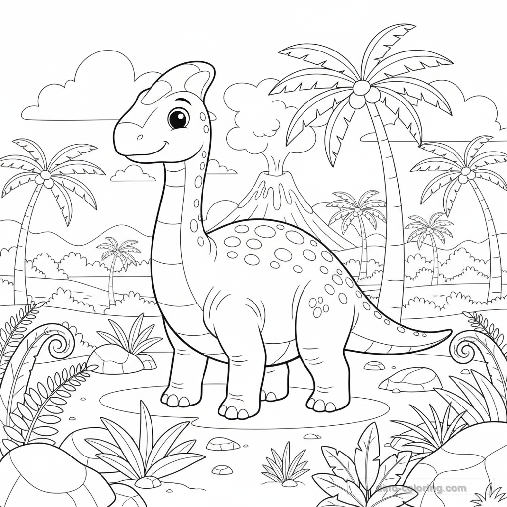 Maiasaura Coloring Page #2