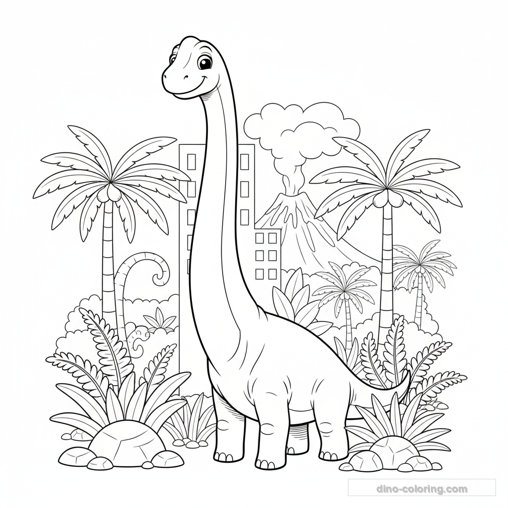 Sauroposeidon Ausmalbild #4