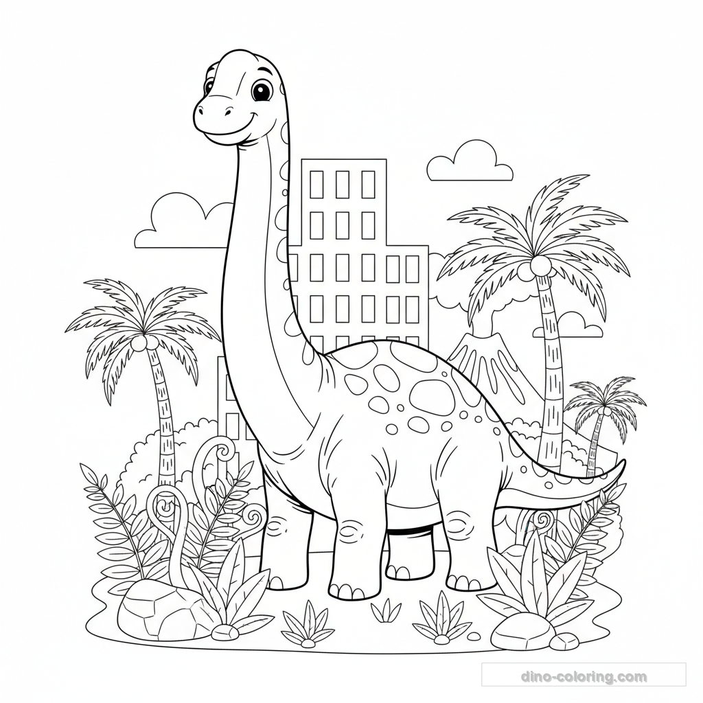 Sauroposeidon Coloring Page #2