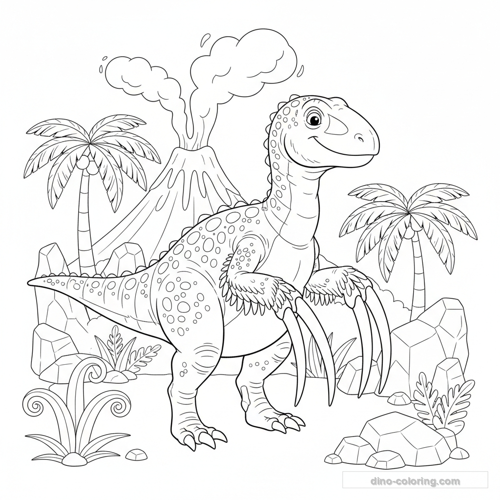 Coloriage Therizinosaurus #2