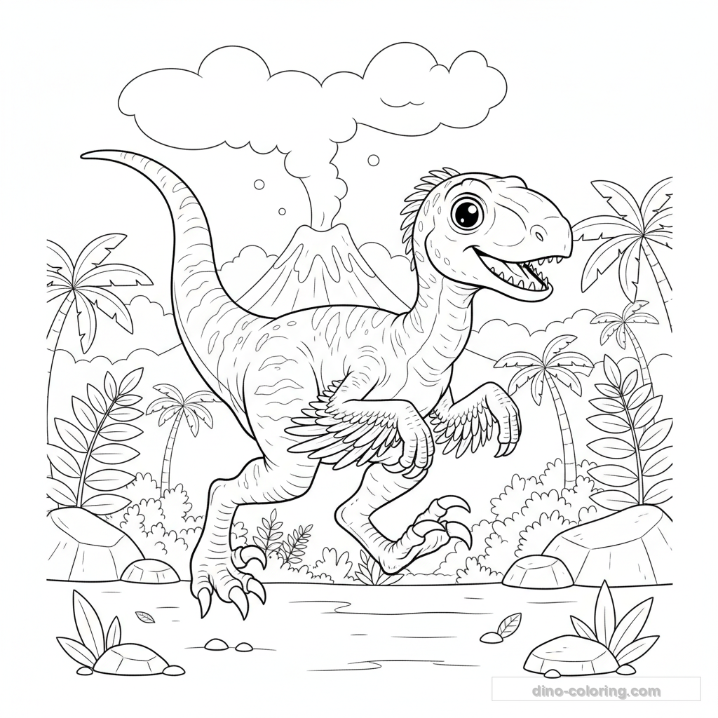 Coloriage Utahraptor