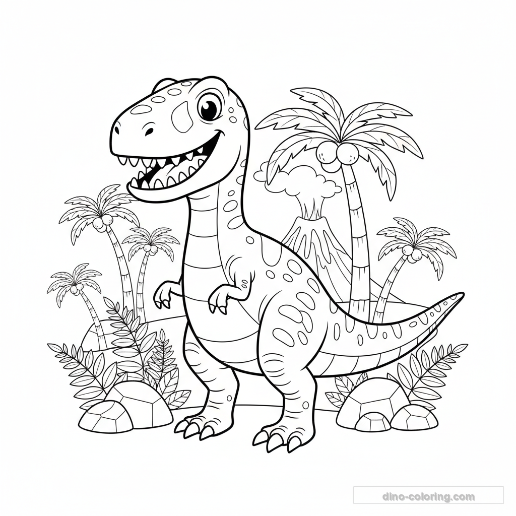 Sharp Teeth Allosaurus Ausmalbild #9