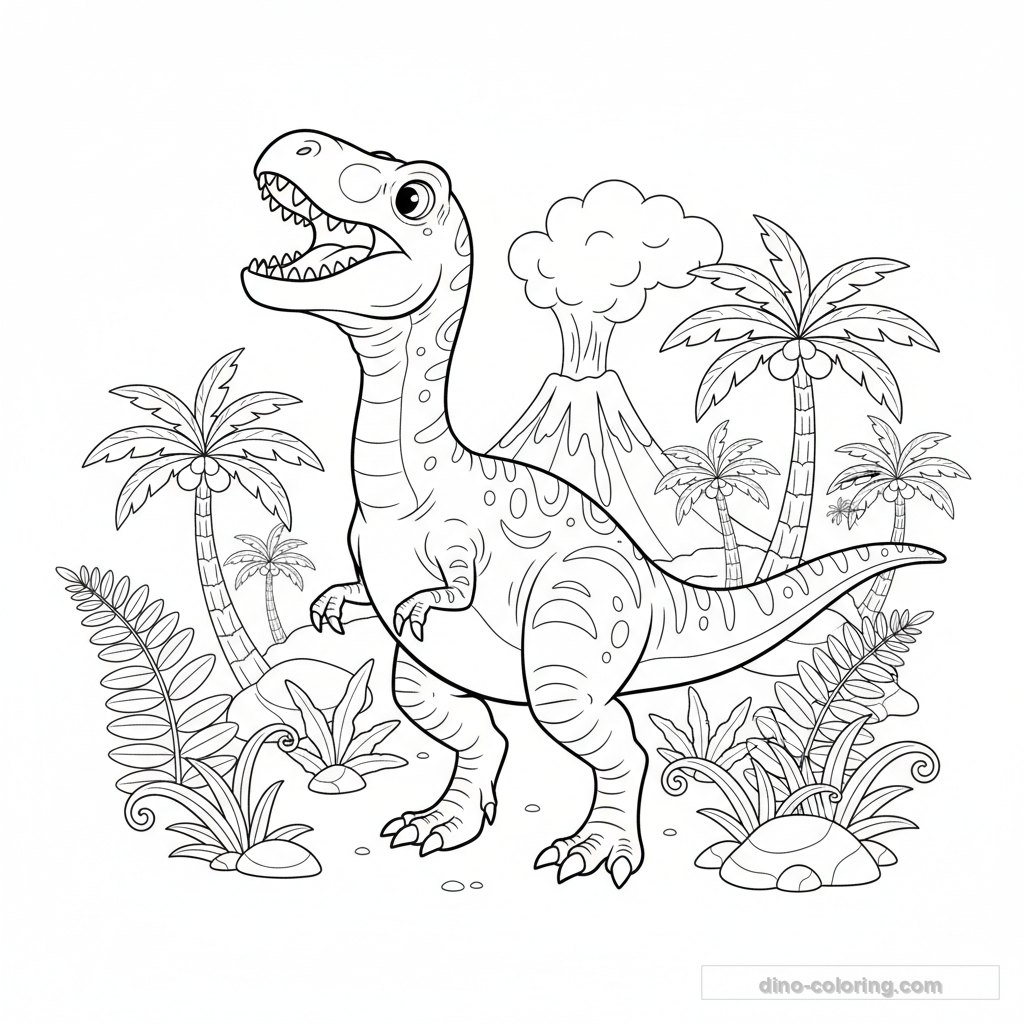 Dibujo Roaring Allosaurus para Colorear #11