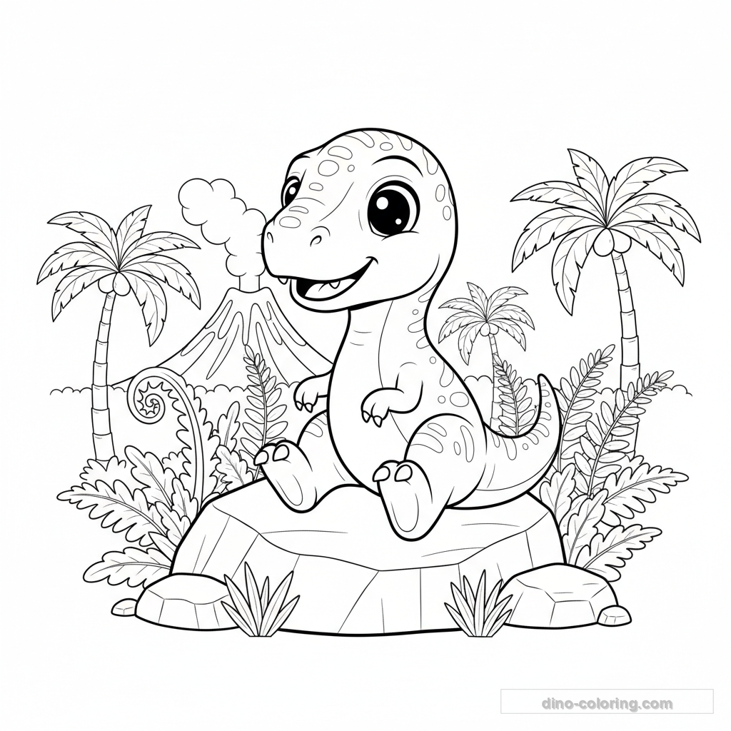 Baby Allosaurus Ausmalbild #14