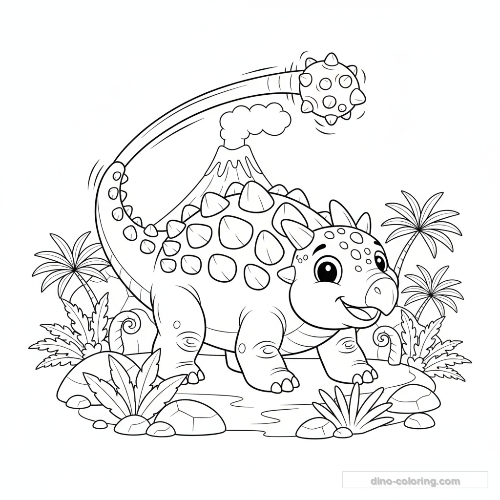 Club Tail Ankylosaurus Ausmalbild #25