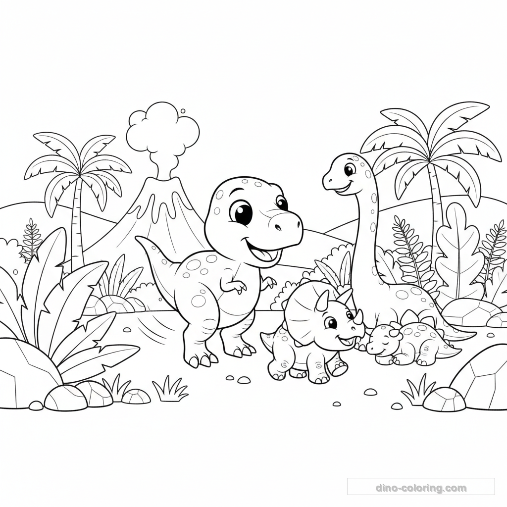 Playing Baby Dinos Ausmalbild #5