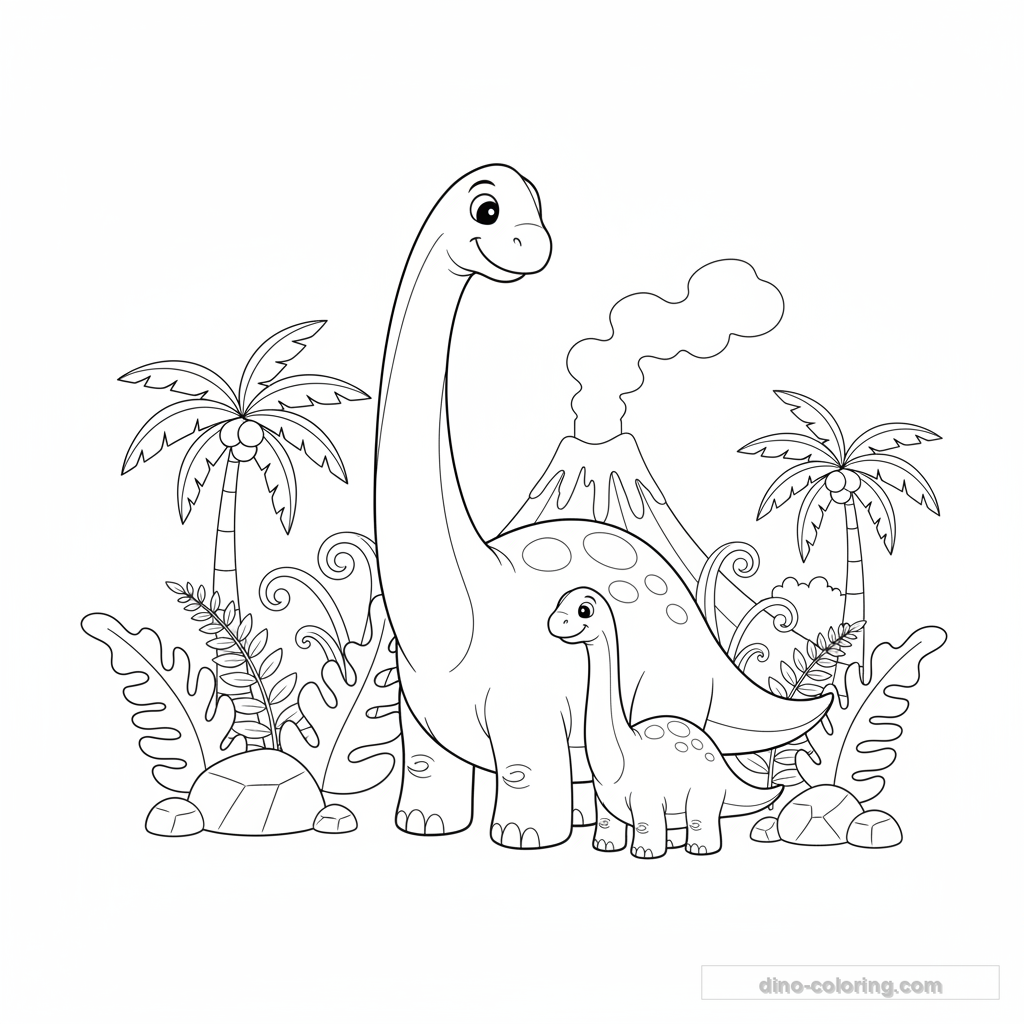 Brachiosaurus Family Ausmalbild #13