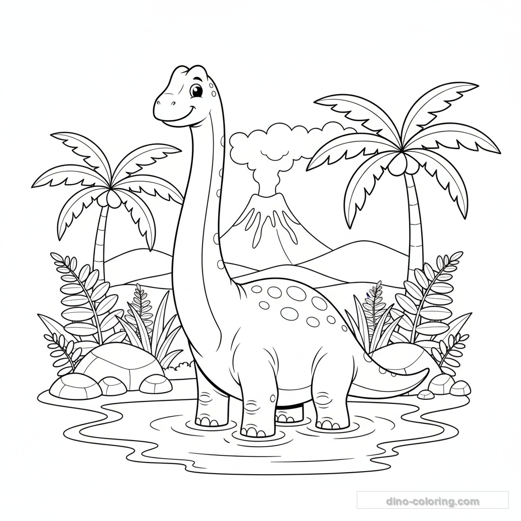 Brachiosaurus in Lake #8