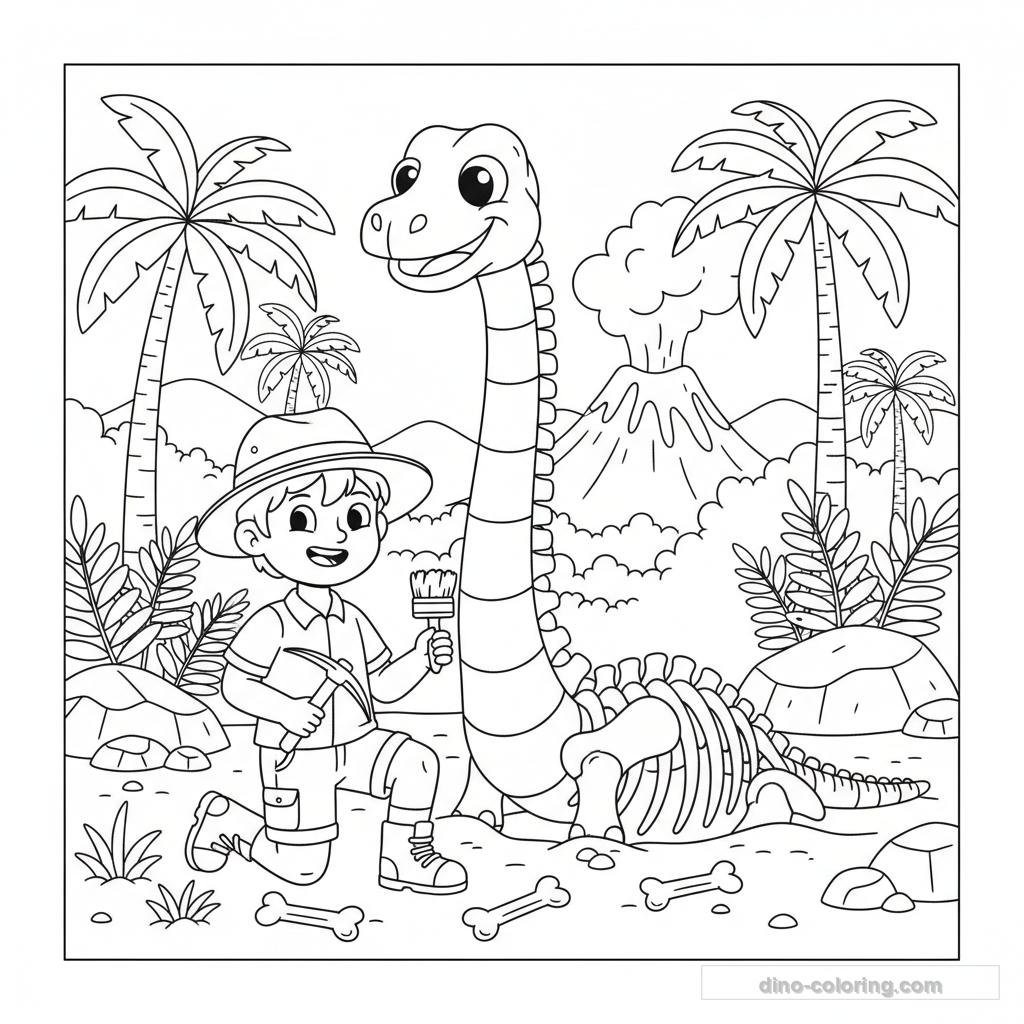 Fossil Hunter Ausmalbild #9