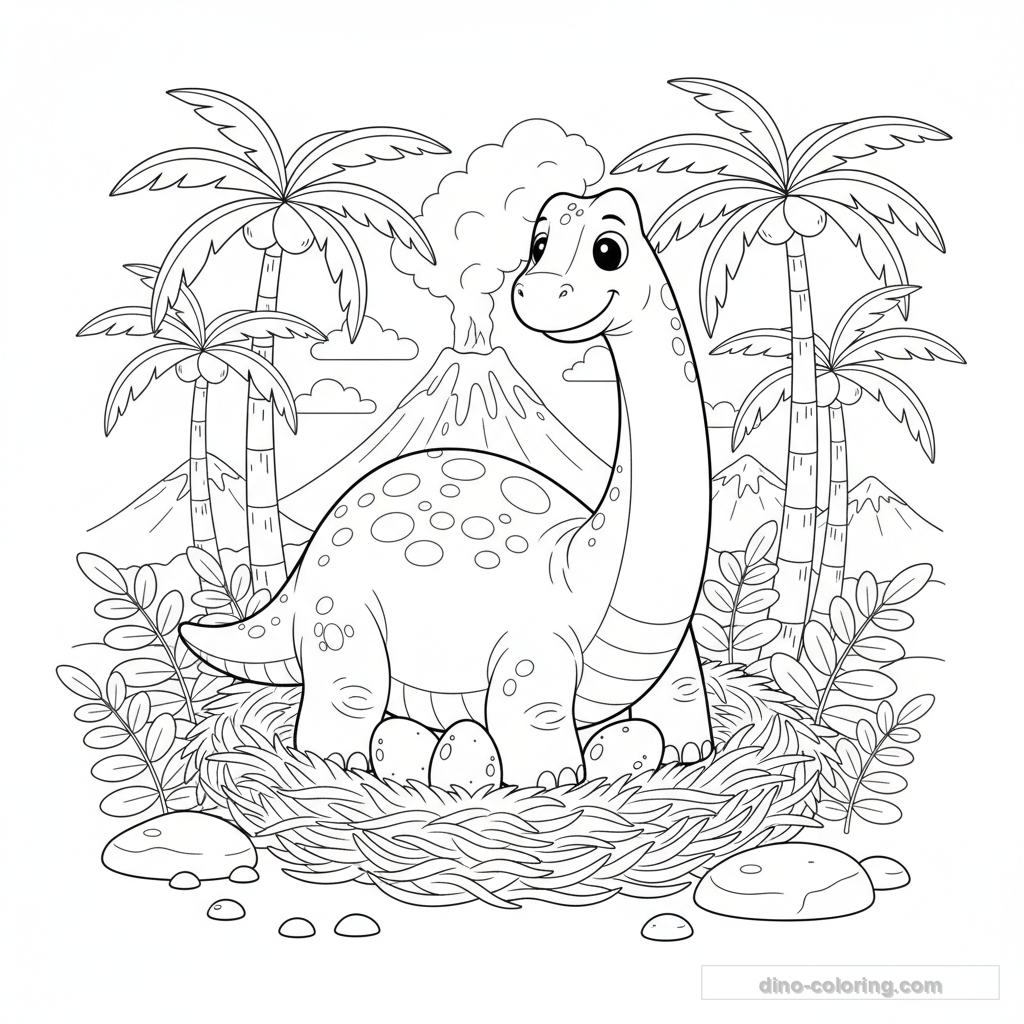 Dinosaure Protégeant le Nid #8