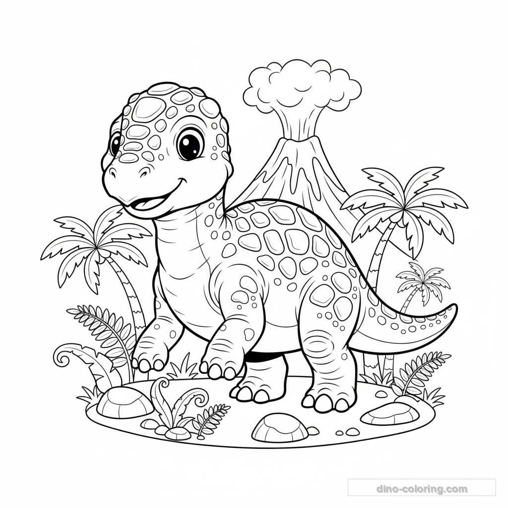 Dibujo Detailed Pachycephalosaurus para Colorear #7