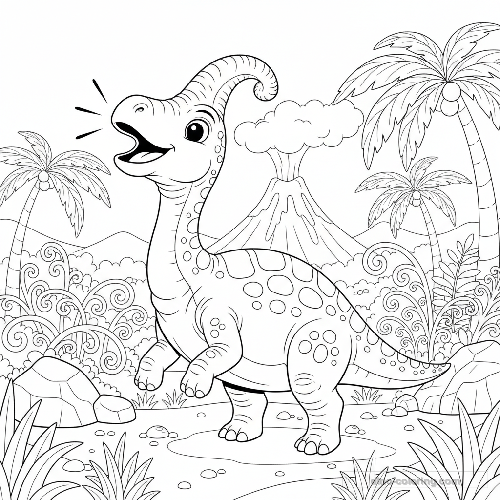 Calling Parasaurolophus Ausmalbild #8