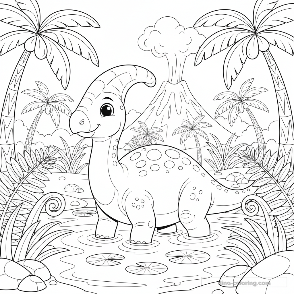 Parasaurolophus au Marais #4