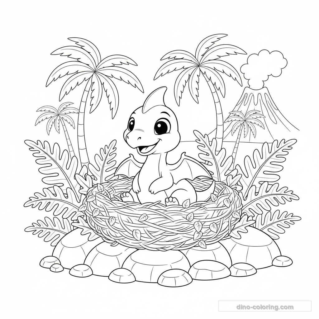 Bébé Ptéranodon au Nid #11