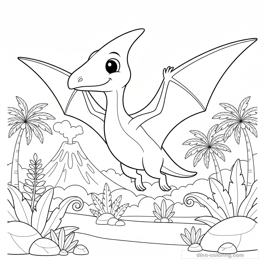 Pteranodon Flock Ausmalbild #2