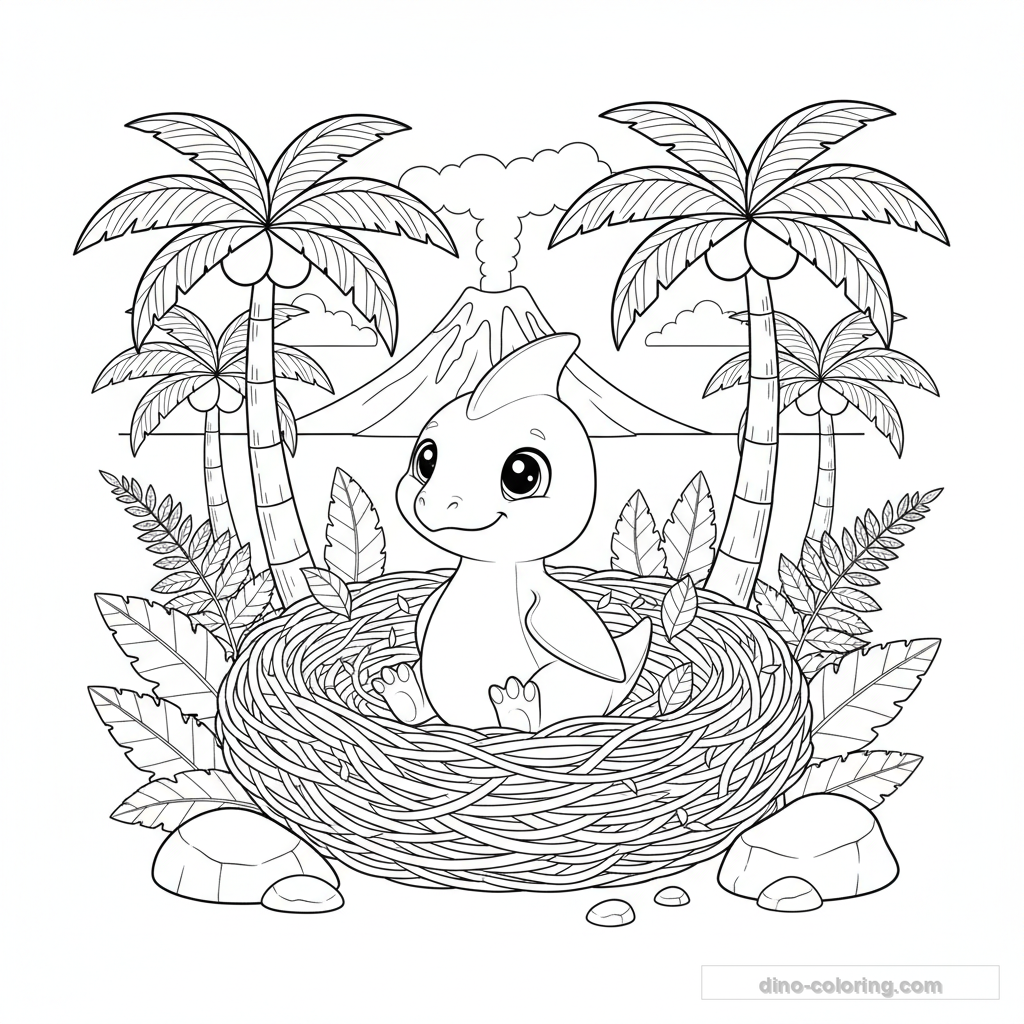 Bébé Ptéranodon au Nid #24