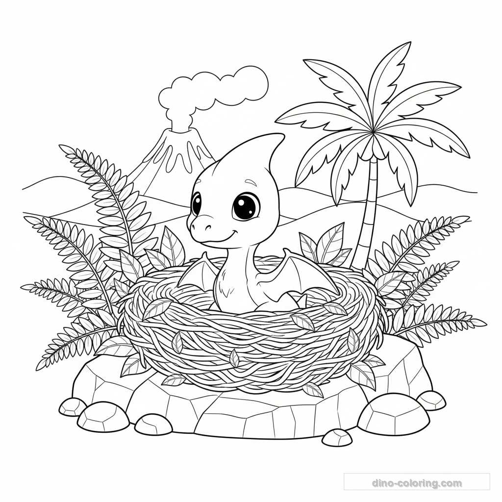 Bébé Ptéranodon au Nid #11