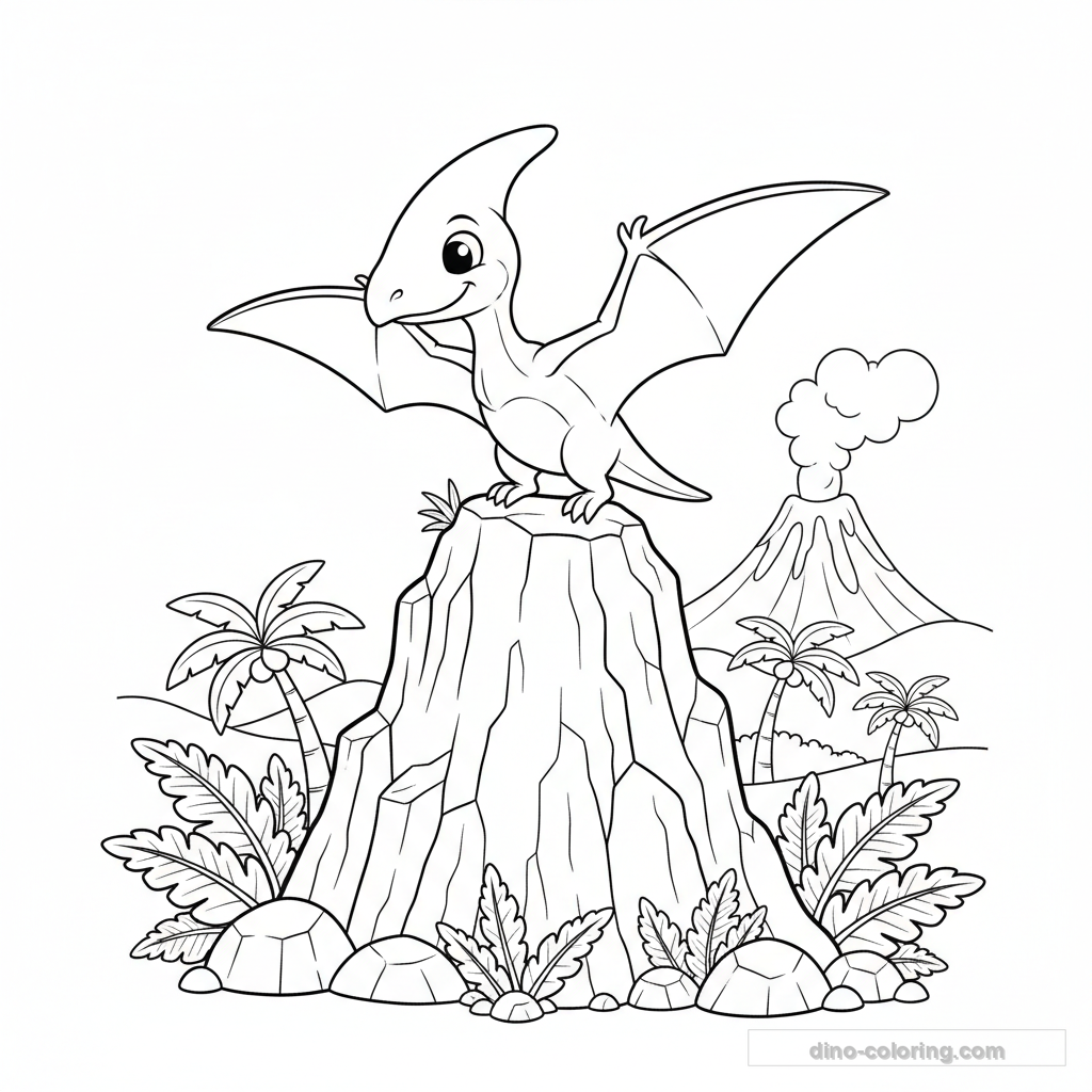 Disegno Cliff Pterodactyl da Colorare #6