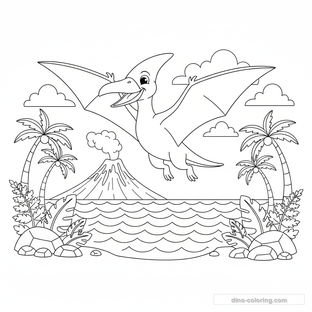 Ocean Pterodactyl Ausmalbild #9