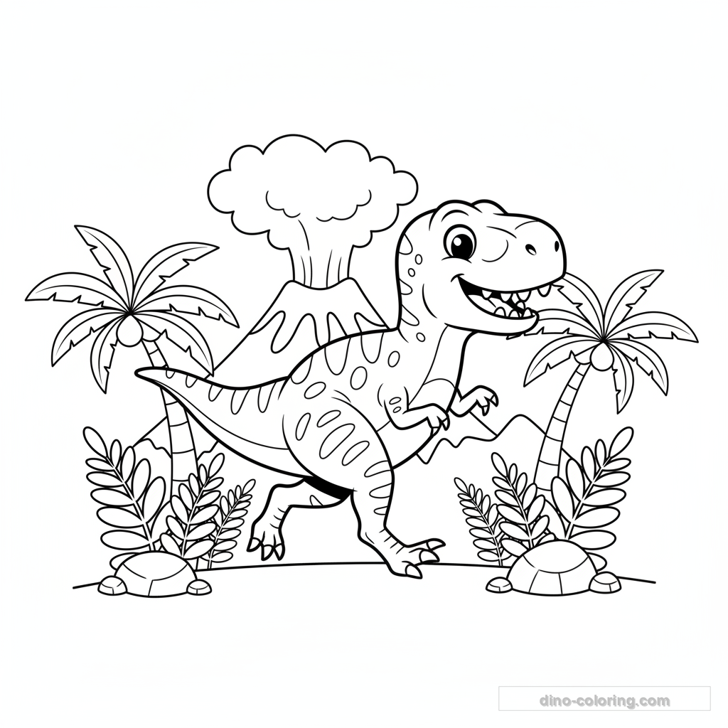 Disegno Running T-Rex da Colorare #10