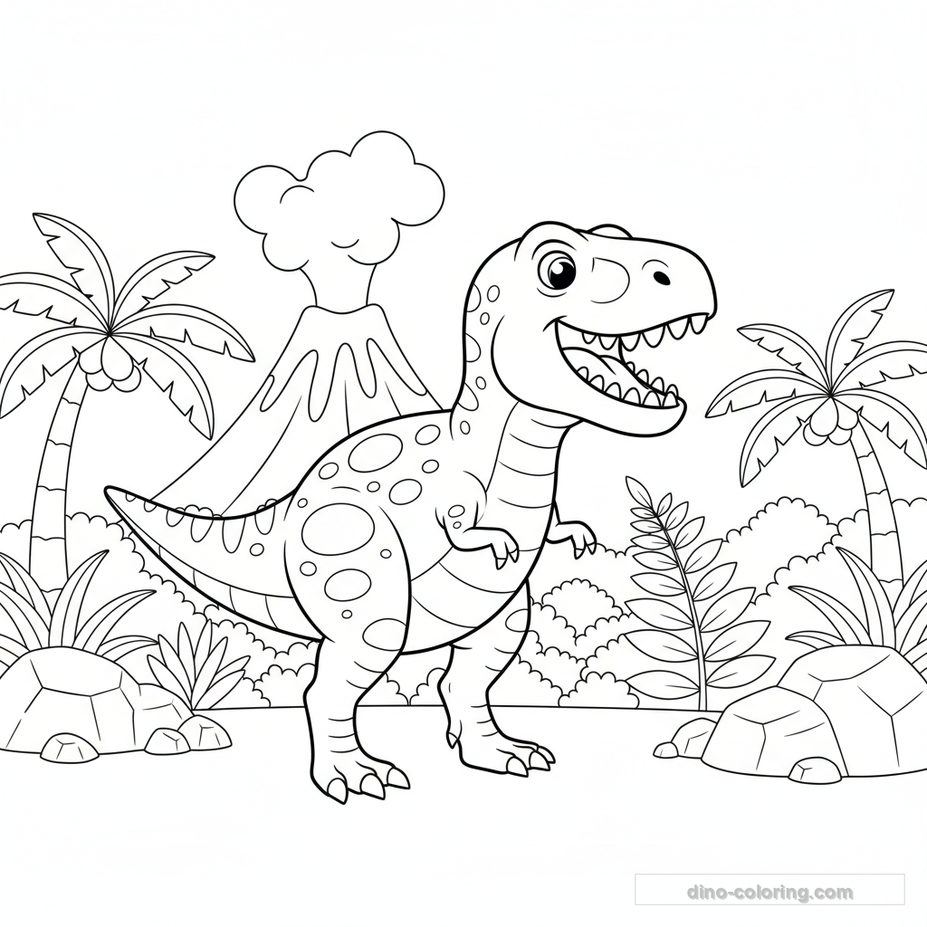 Disegno Roaring T-Rex da Colorare #29