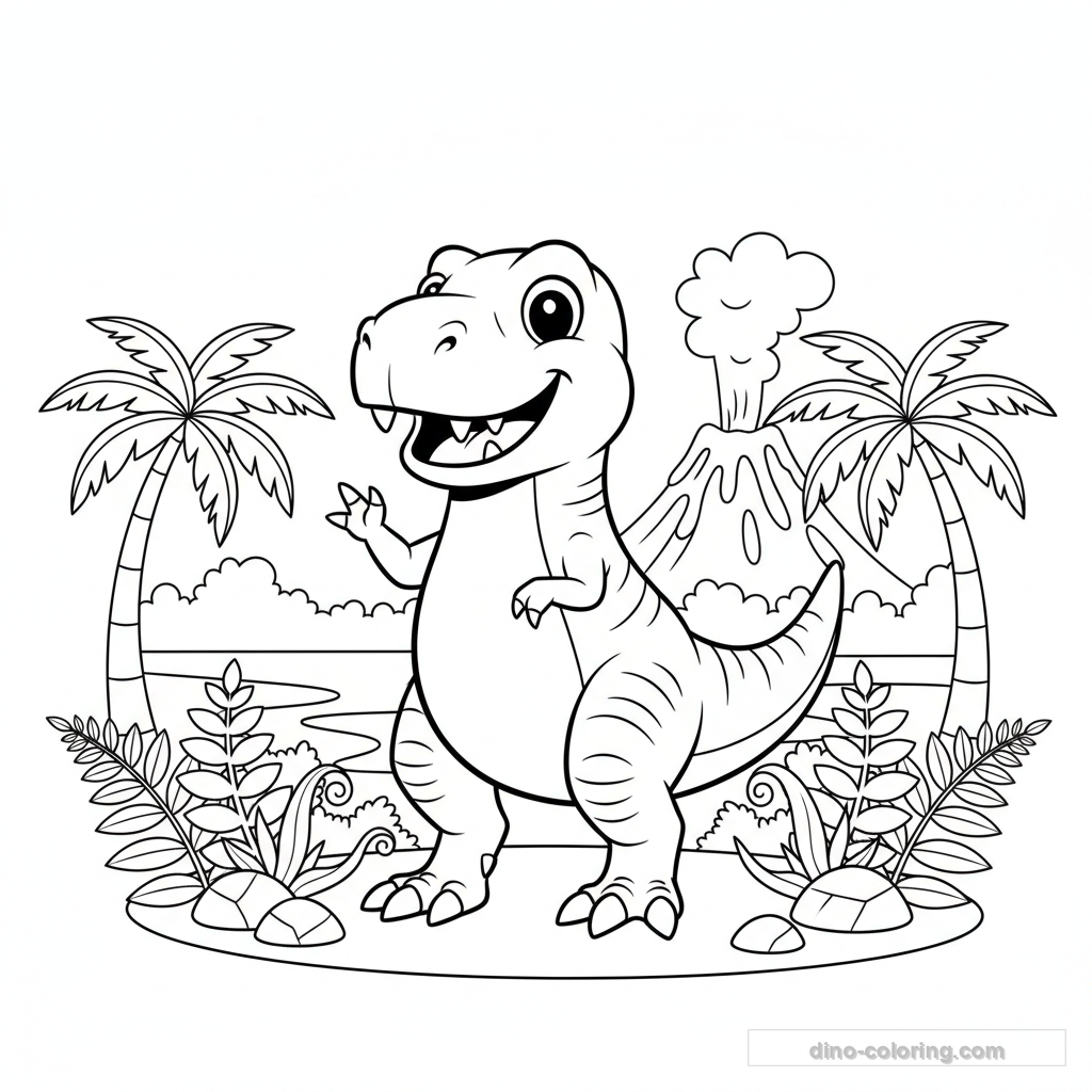 Friendly T-Rex Ausmalbild #11