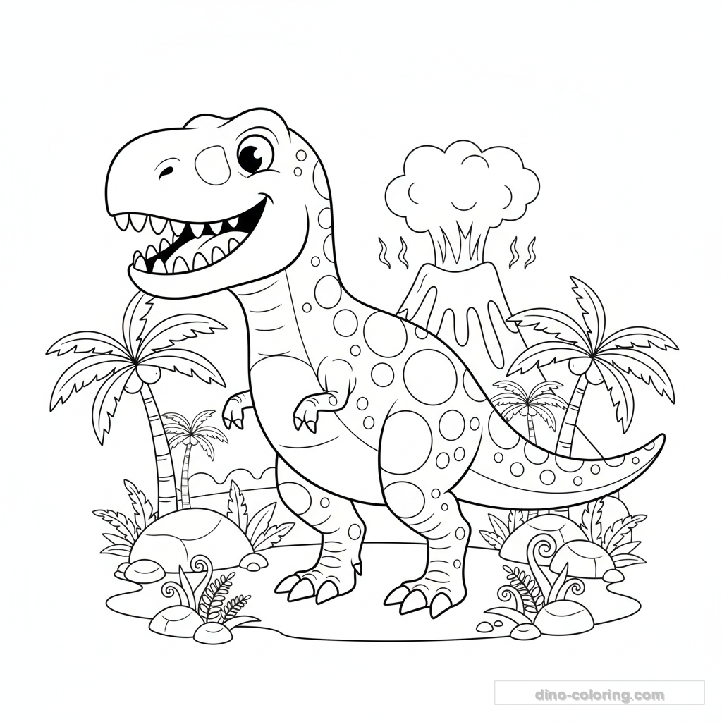 Dibujo Sharp Teeth T-Rex para Colorear #13