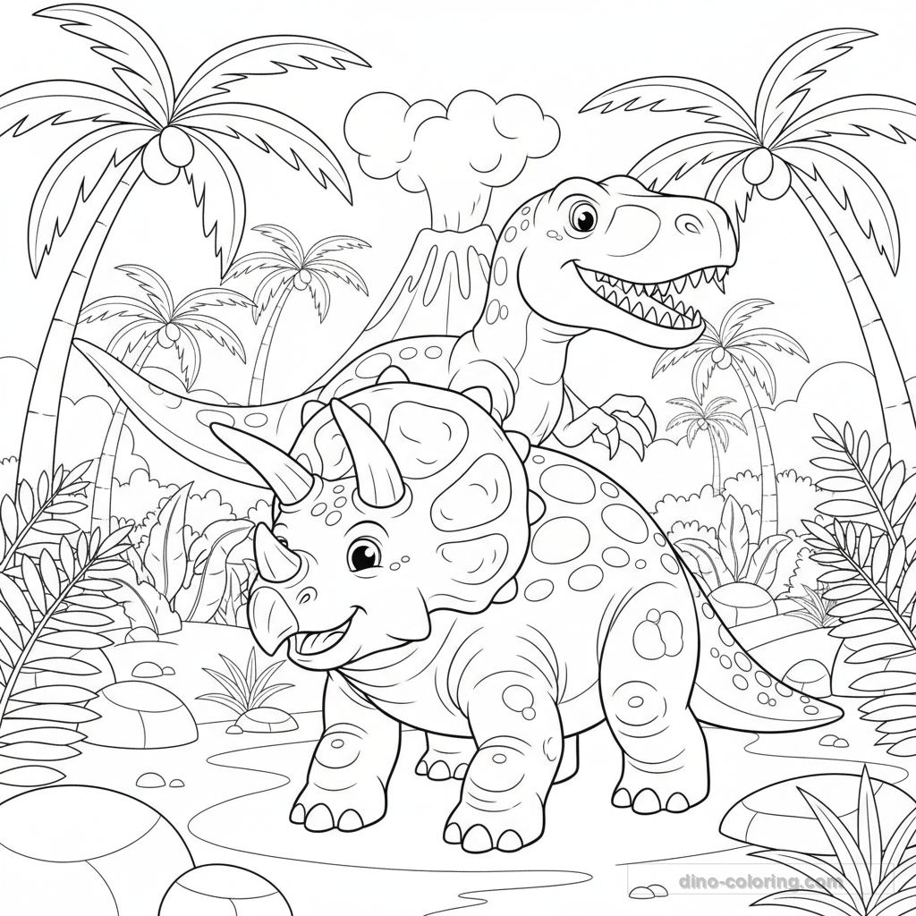 Defending Triceratops Ausmalbild #2