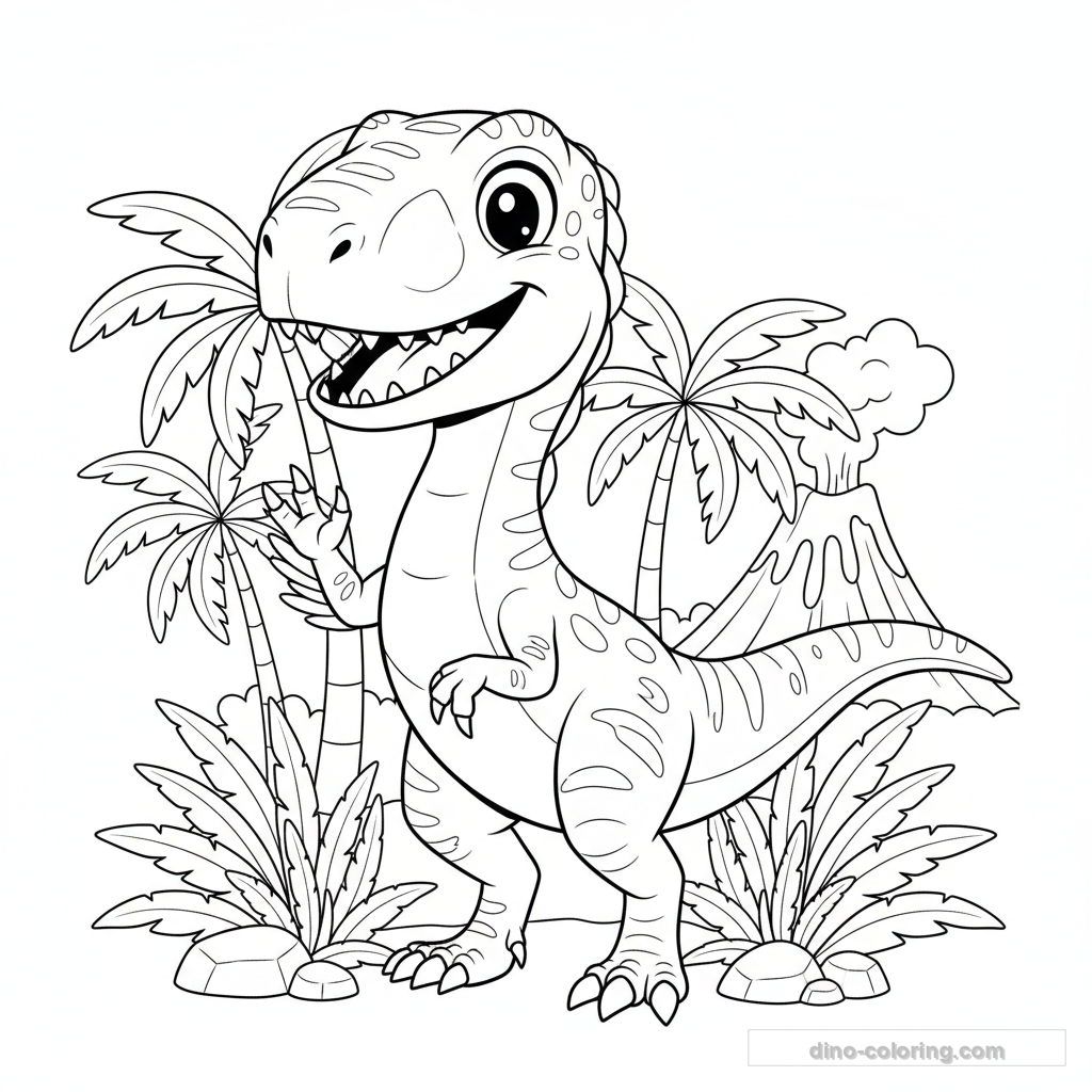 Friendly Velociraptor Ausmalbild #12