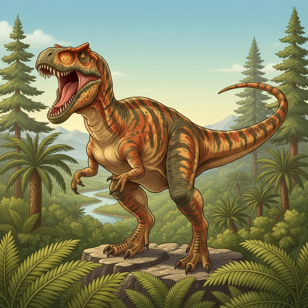 Illustration scientifique de Allosaurus