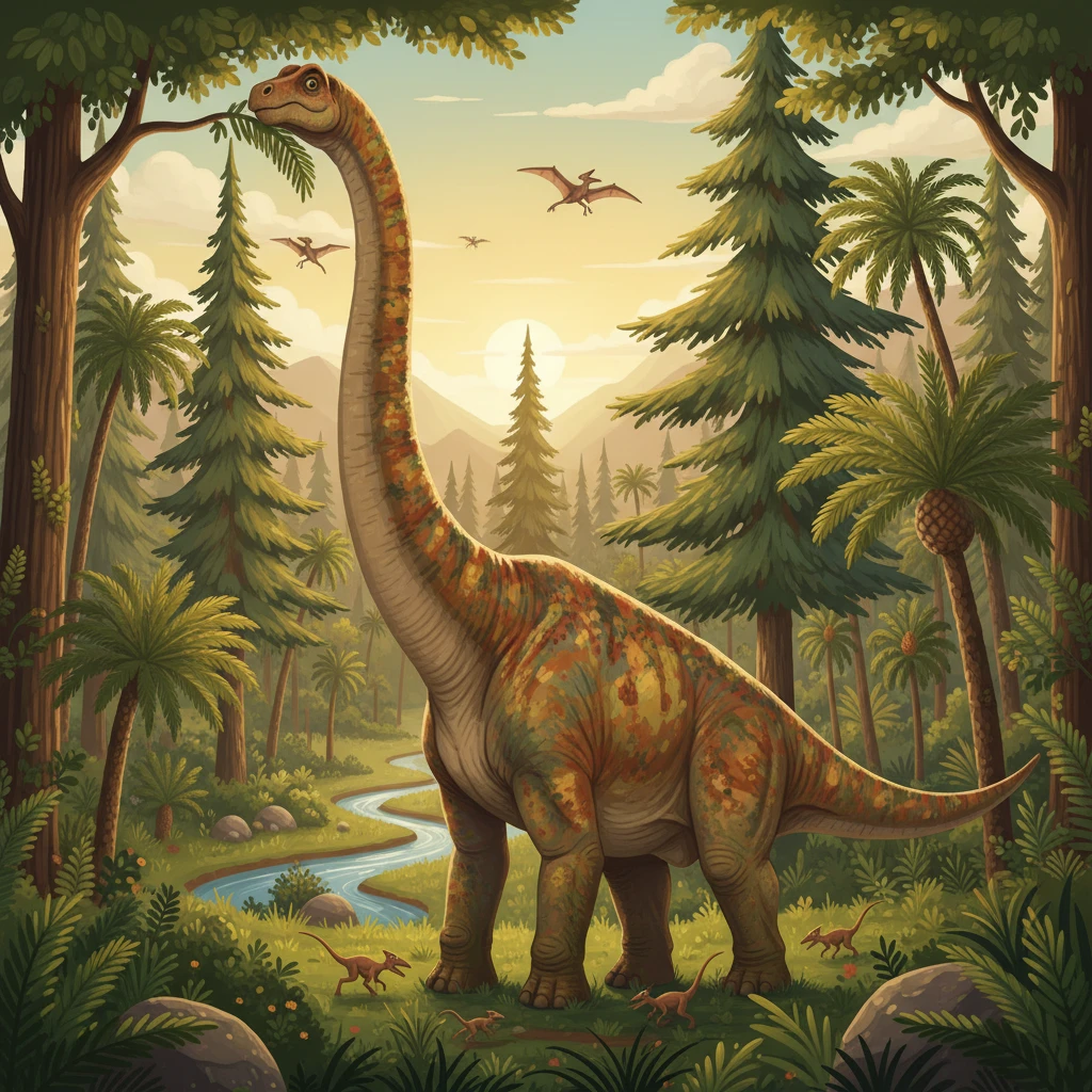 Illustration scientifique de Brachiosaurus