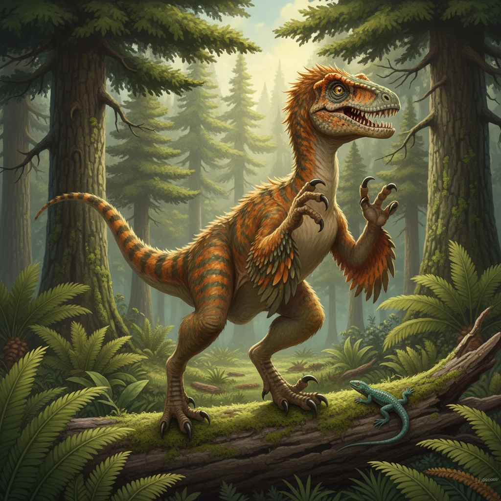 Illustration scientifique de Compsognathus