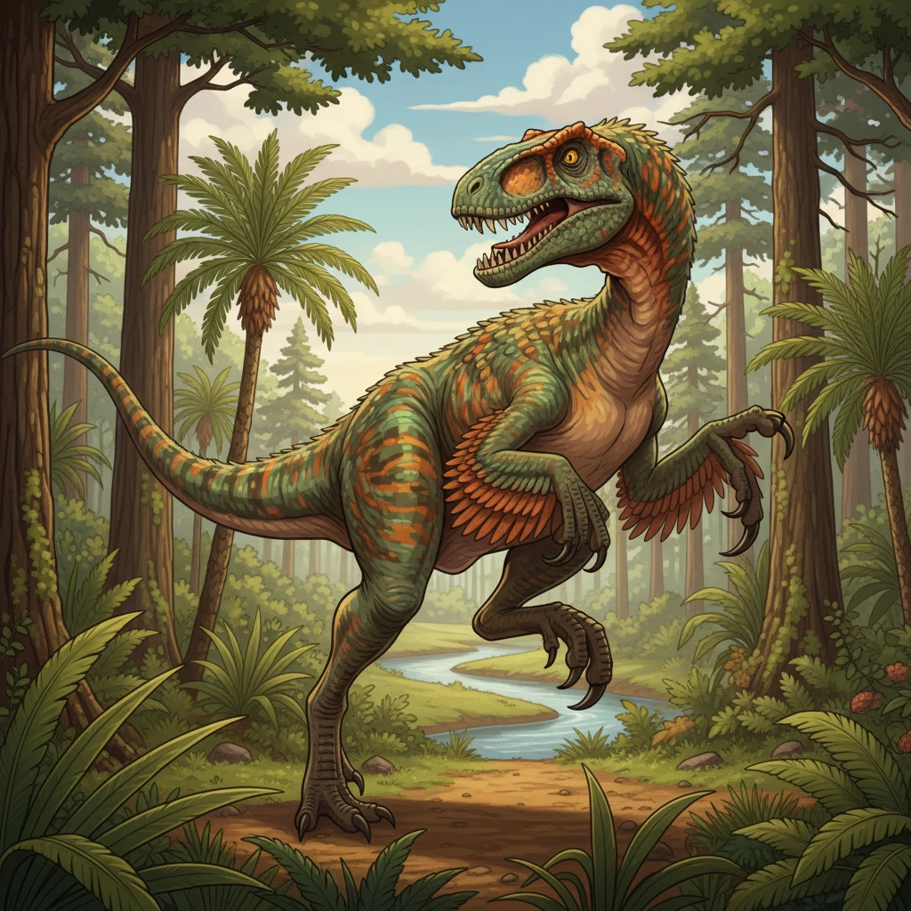 Illustration scientifique de Deinonychus