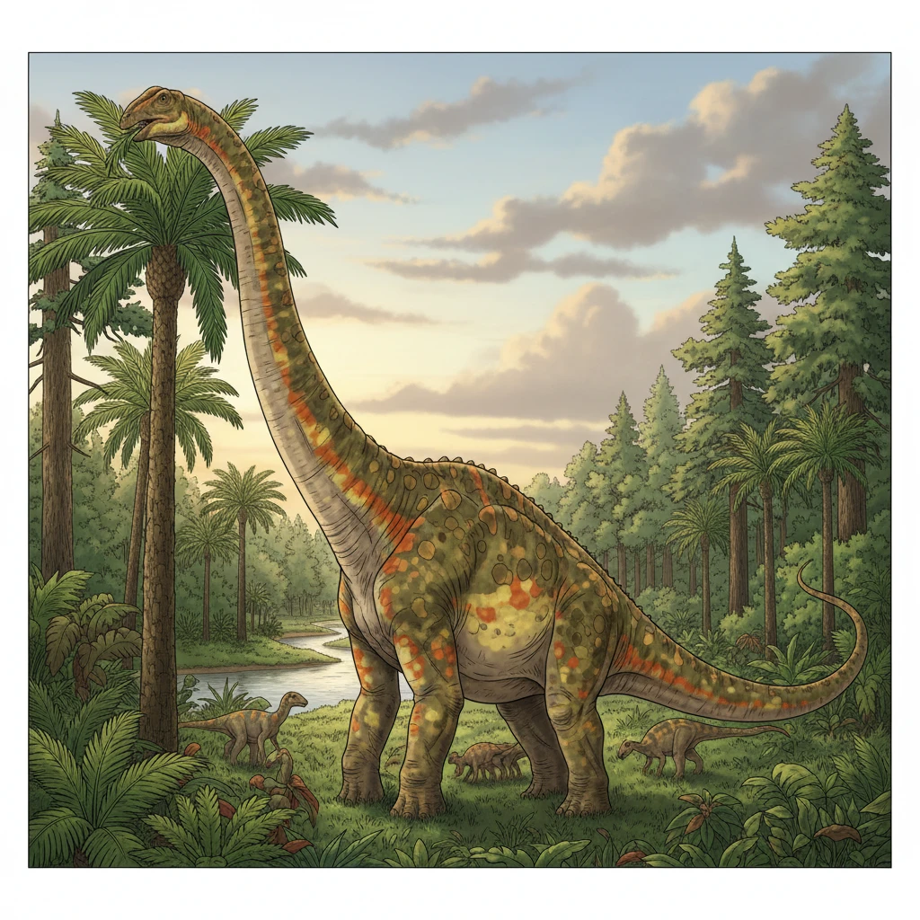 Illustration scientifique de Diplodocus