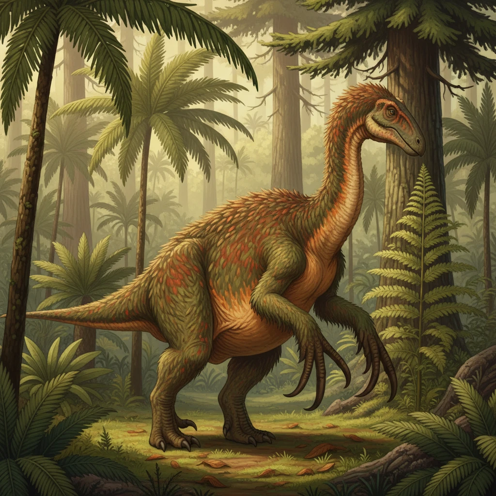 Illustration scientifique de Therizinosaurus